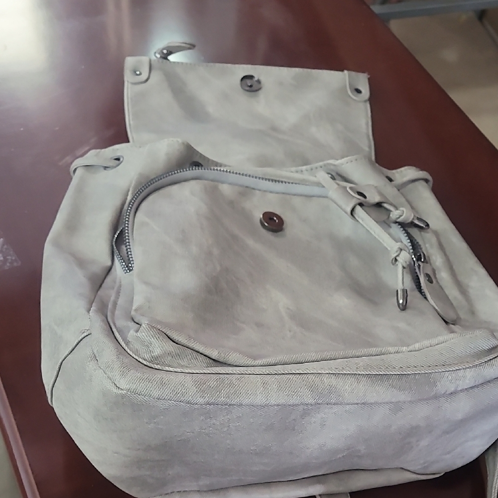 RYAN MaRIE Gray Canvas Backpack